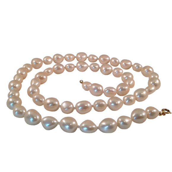 Faux Pearl Long Bold Necklace "Lady Like" - Picture 1 of 1